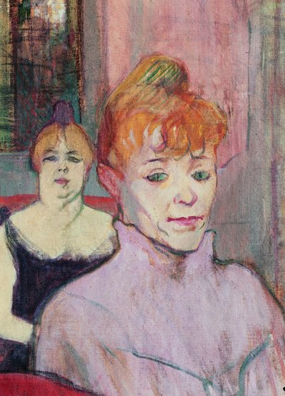 In the Salon of the Rue des Moulins (detail) by Henri de Toulouse Lautrec